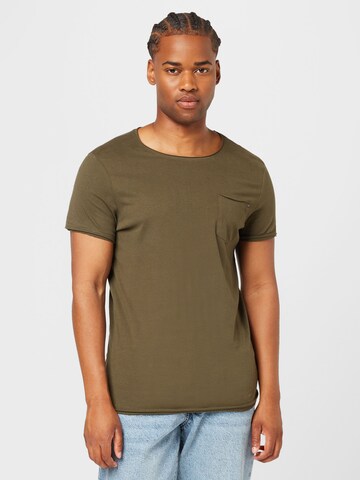 BLEND T-Shirt 'NOEL' in Grün: Vorderseite