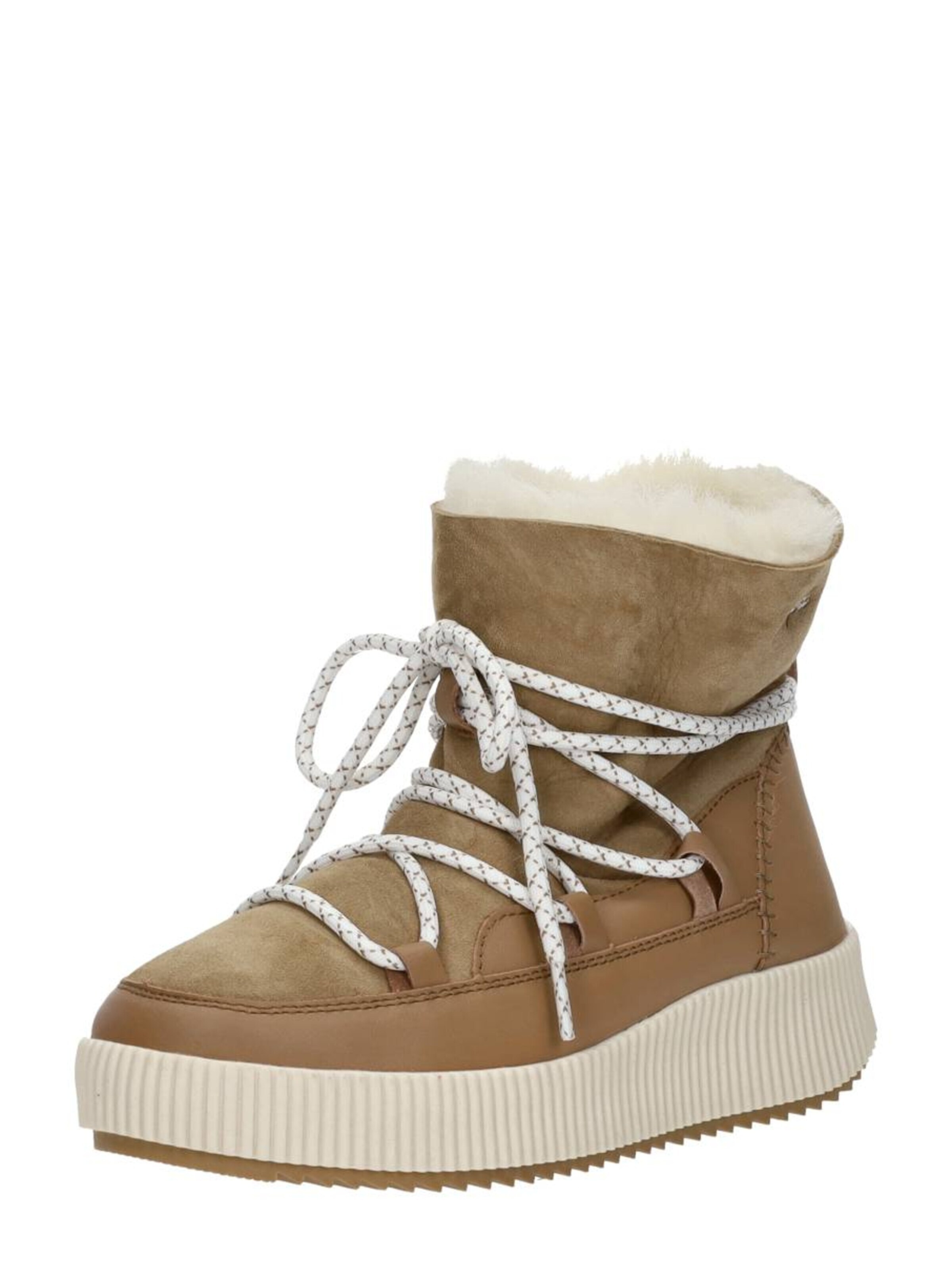 Palpa Boots 'Enkellaarsjes Plat' in Beige