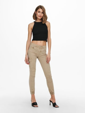 ONLY Slim fit Cargo trousers in Beige