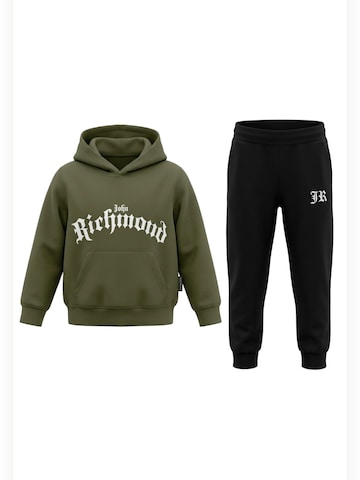John Richmond - Conjunto 'Completo felpa verde-nero per bambino' en verde: frente
