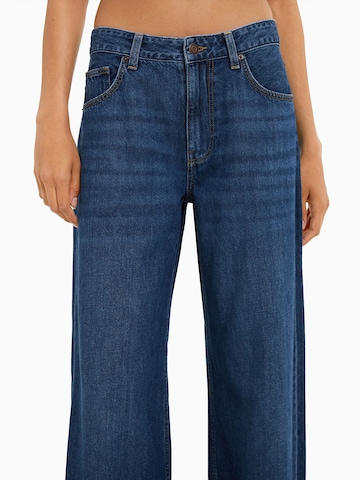 Bershka Wide Leg Jeans in Blau