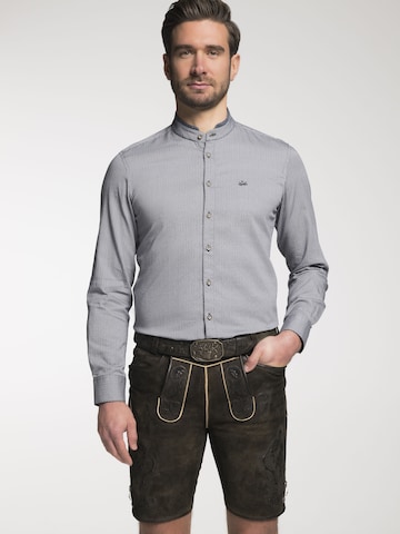SPIETH & WENSKY Regular fit Traditional Button Up Shirt 'Dorian' in Grey: front