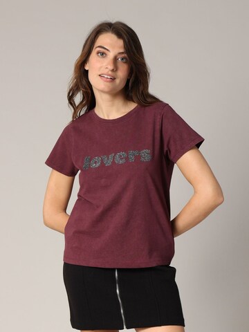 Deeluxe T-Shirt 'Lolover' in Rot: Vorderseite