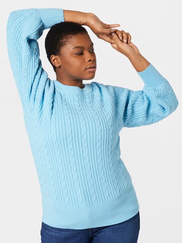 Selected Femme Curve Sweater 'MIRA' in Blue: front