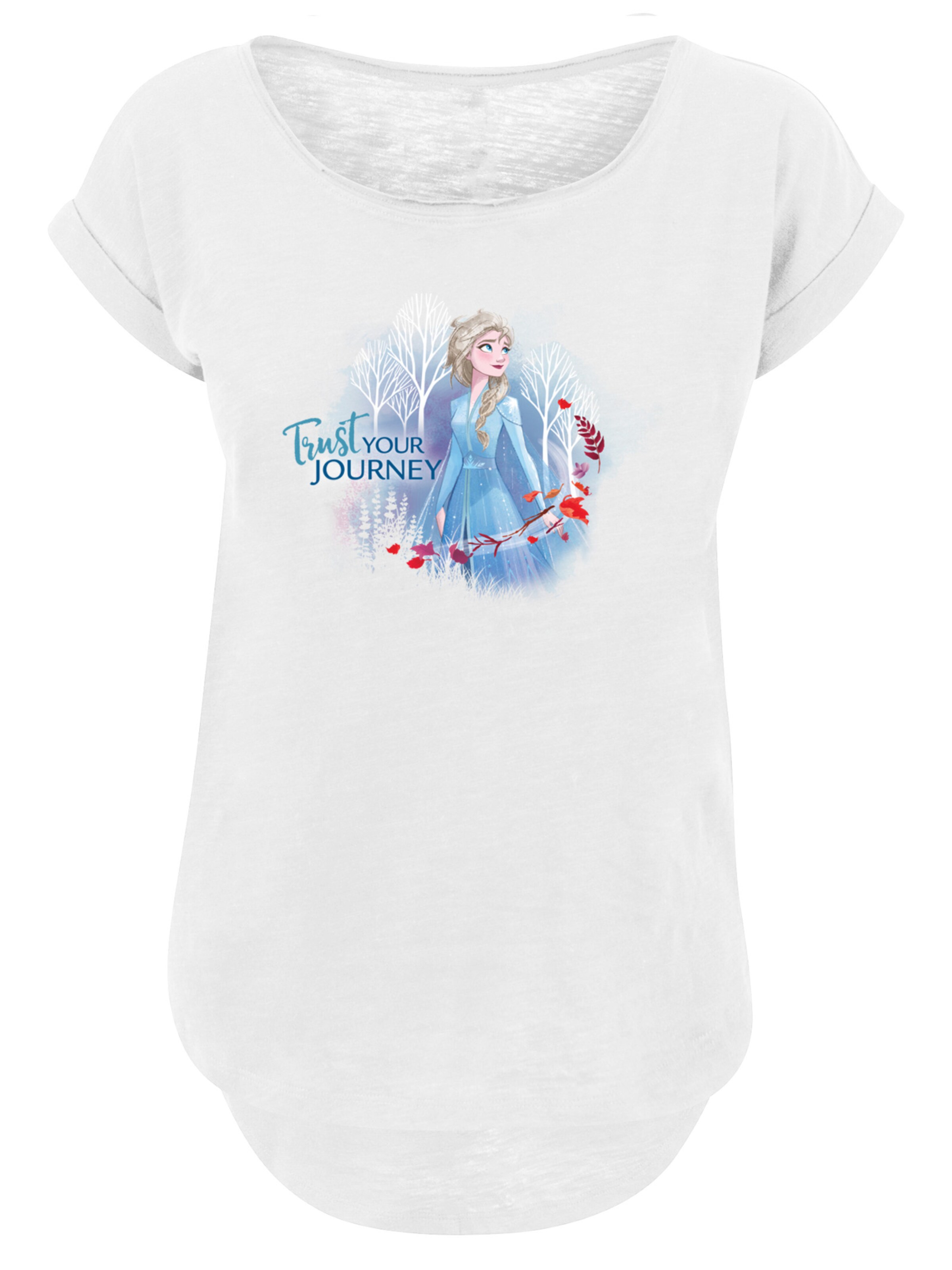 F4NT4STIC Shirt 'Disney Disney Frozen 2 Trust Your Journey-WHT' in Wit: voorkant