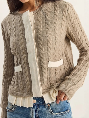Cardigan Bianco Lucci en beige