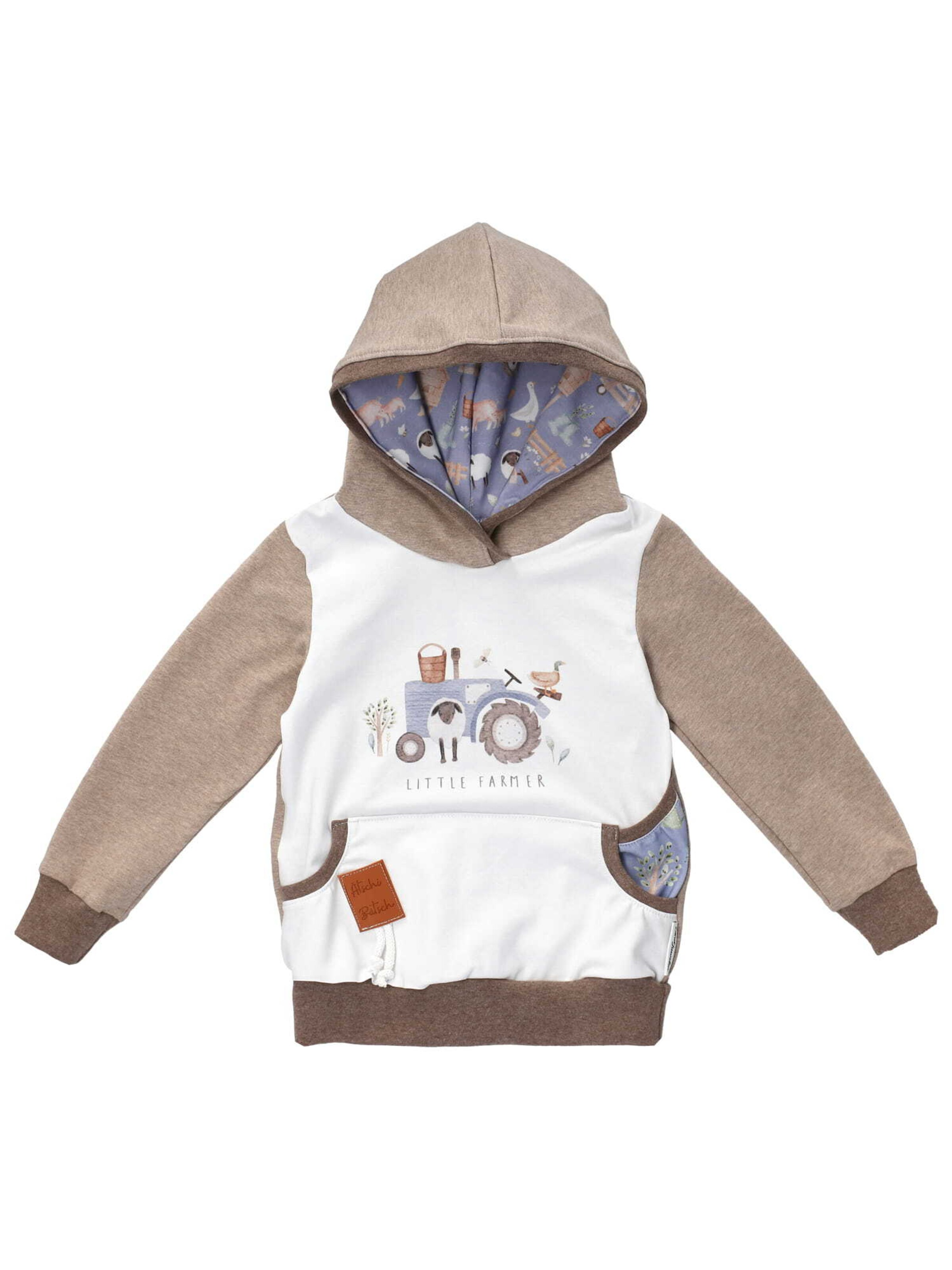 Land-Juwelen Sweatshirt 'Bauernhof' in Beige: front