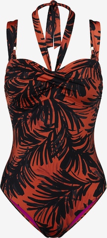 TRIUMPH Swimsuit ' Red Label Summer Palm ' in Orange: front