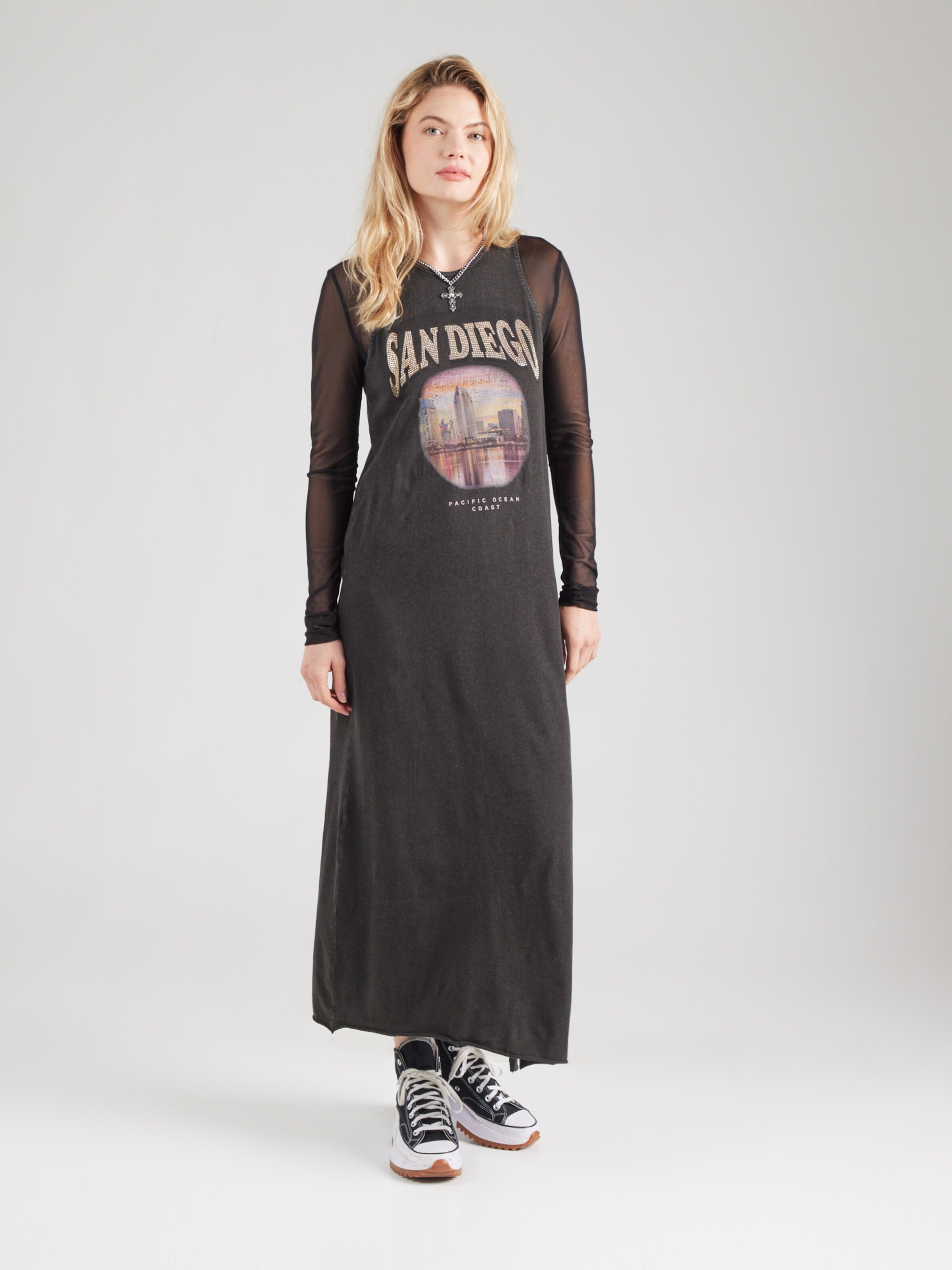 ONLY Damen Kleid ONLLUCY – Langes Jerseykleid Im Lässigen Stil, Von Der Dänischen Modemarke