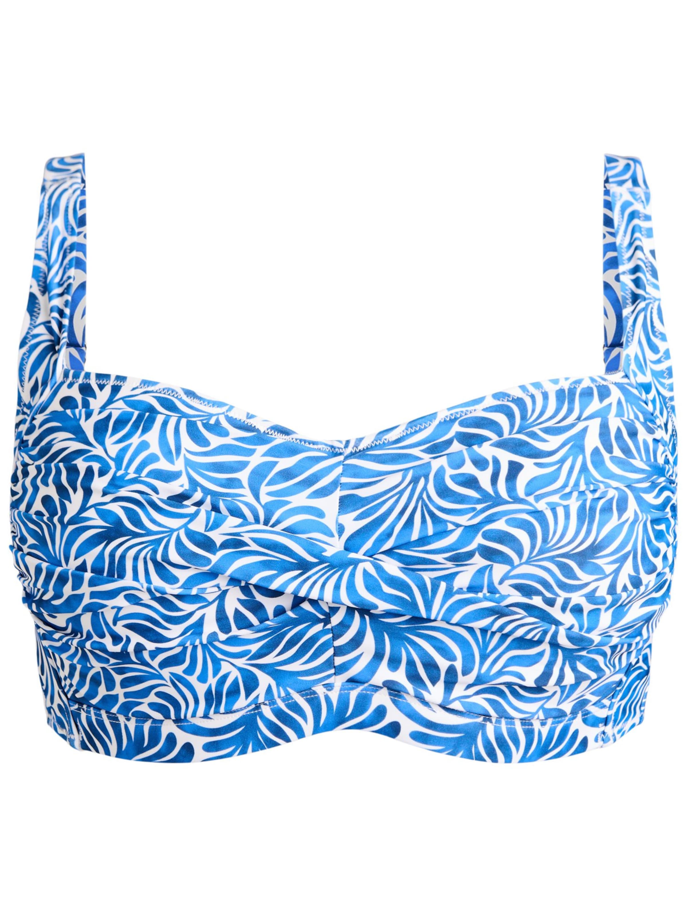 Swim by Zizzi Bustier Bikinitop 'Stella' in Blau: Vorderseite