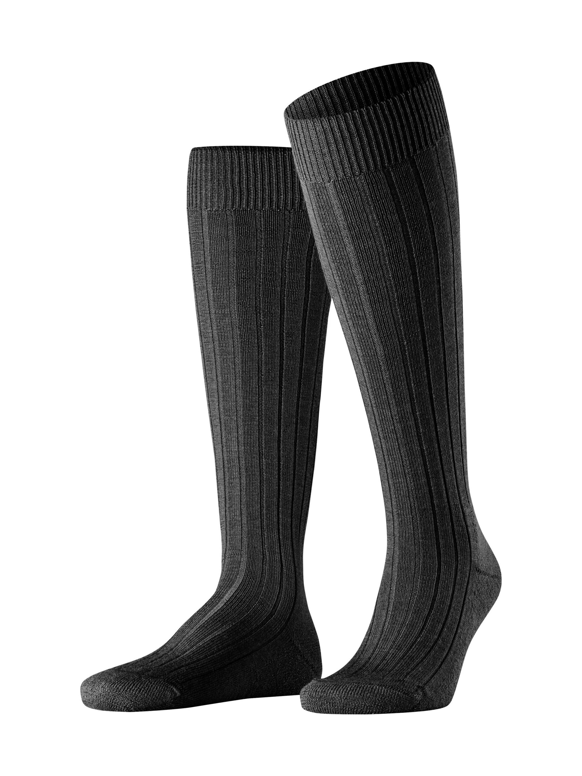 FALKE Kniestrümpfe 'Teppich im Schuh'‌‌‌‌‌‌‌‌ in Schwarz: Vorderseite