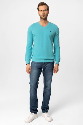 DENIM CULTURE Sweater 'Romario' in Blue