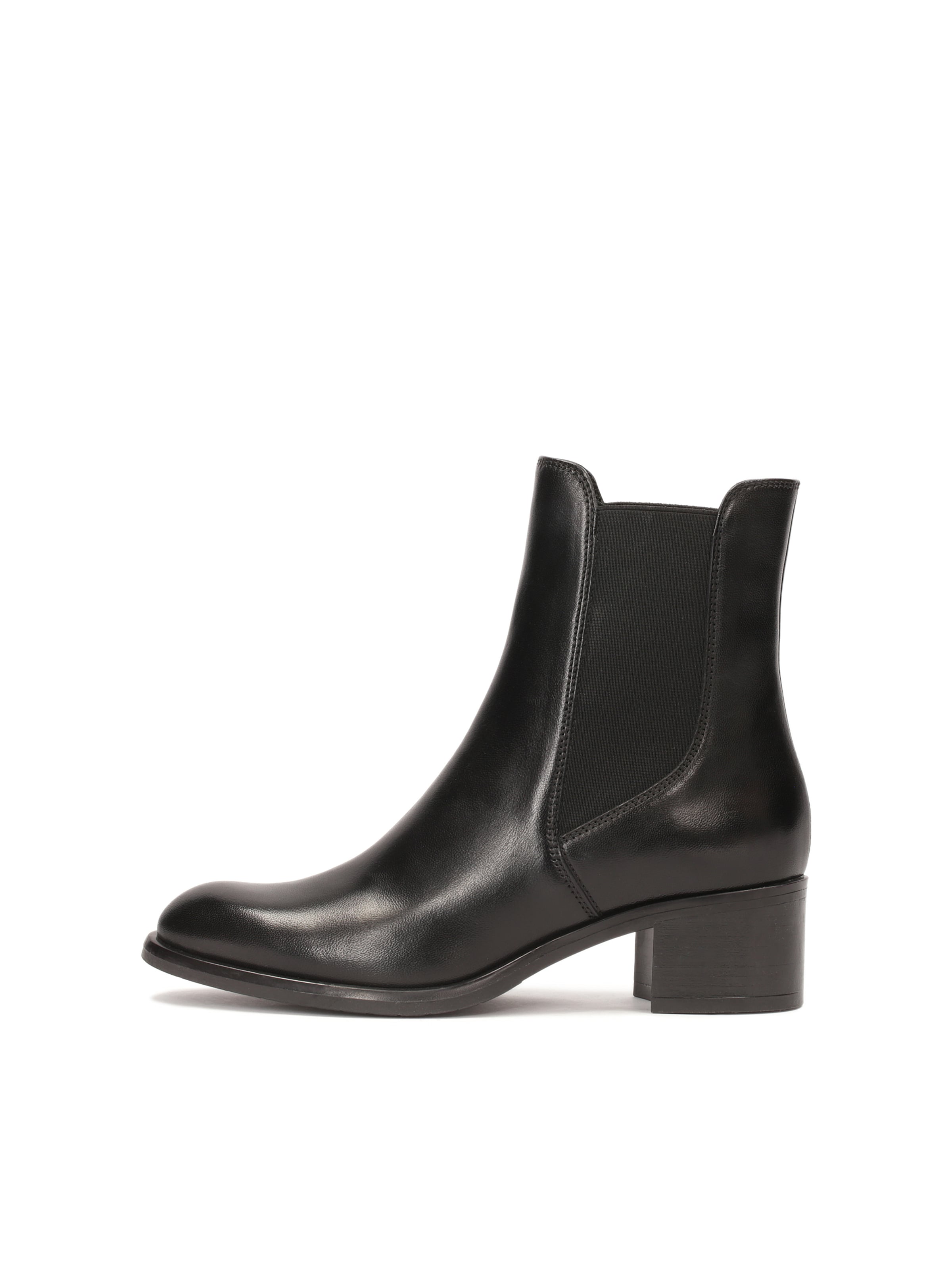 Botine de la Kazar pe negru: față