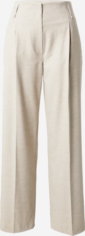 GERRY WEBER Wide leg Pleat-front trousers in Beige: front