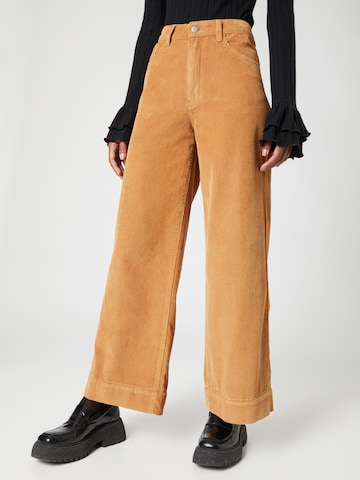 florence by mills exclusive for ABOUT YOU Wide leg Broek 'Dandelion' in Bruin: voorkant