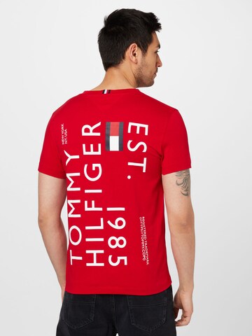 raudona TOMMY HILFIGER Marškinėliai