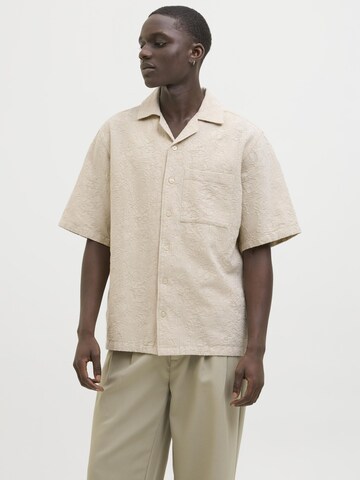 JACK & JONES Comfort fit Overhemd in Beige: voorkant