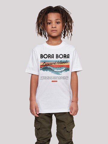 T-Shirt 'Bora Bora Leewards Island' F4NT4STIC en blanc : devant