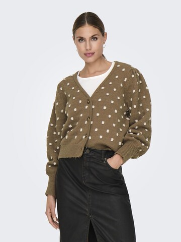 JDY Strickjacke 'JDYSigrid' in Braun: Vorderseite