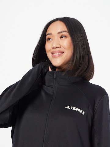 ADIDAS TERREX Athletic Fleece Jacket 'Multi Fleece ' in Black