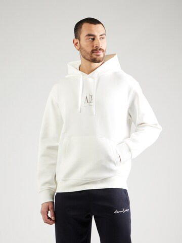 ARMANI EXCHANGE Μπλούζα φούτερ σε λευκό: μπροστά