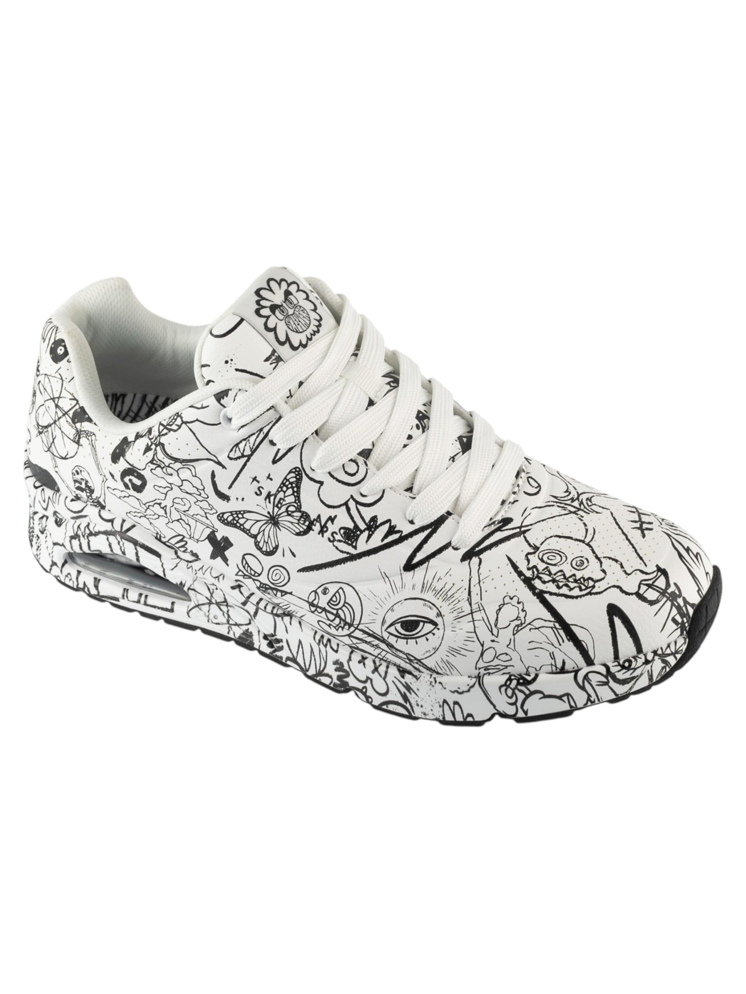 Baskets basses 'Skechers Uno - Process Sketch' SKECHERS en blanc : devant