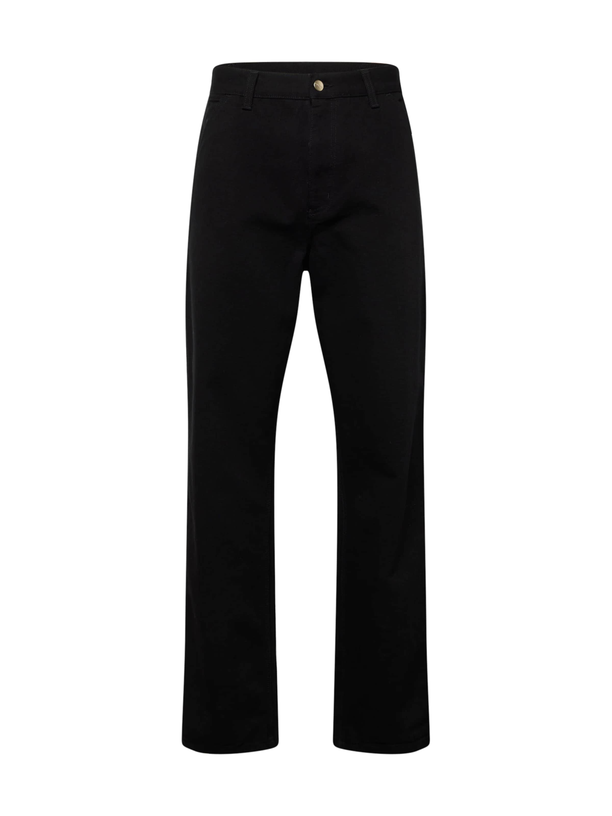 Carhartt WIP Loosefit Kalhoty – černá: přední strana