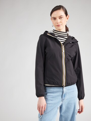 Veste mi-saison K-Way en noir : devant