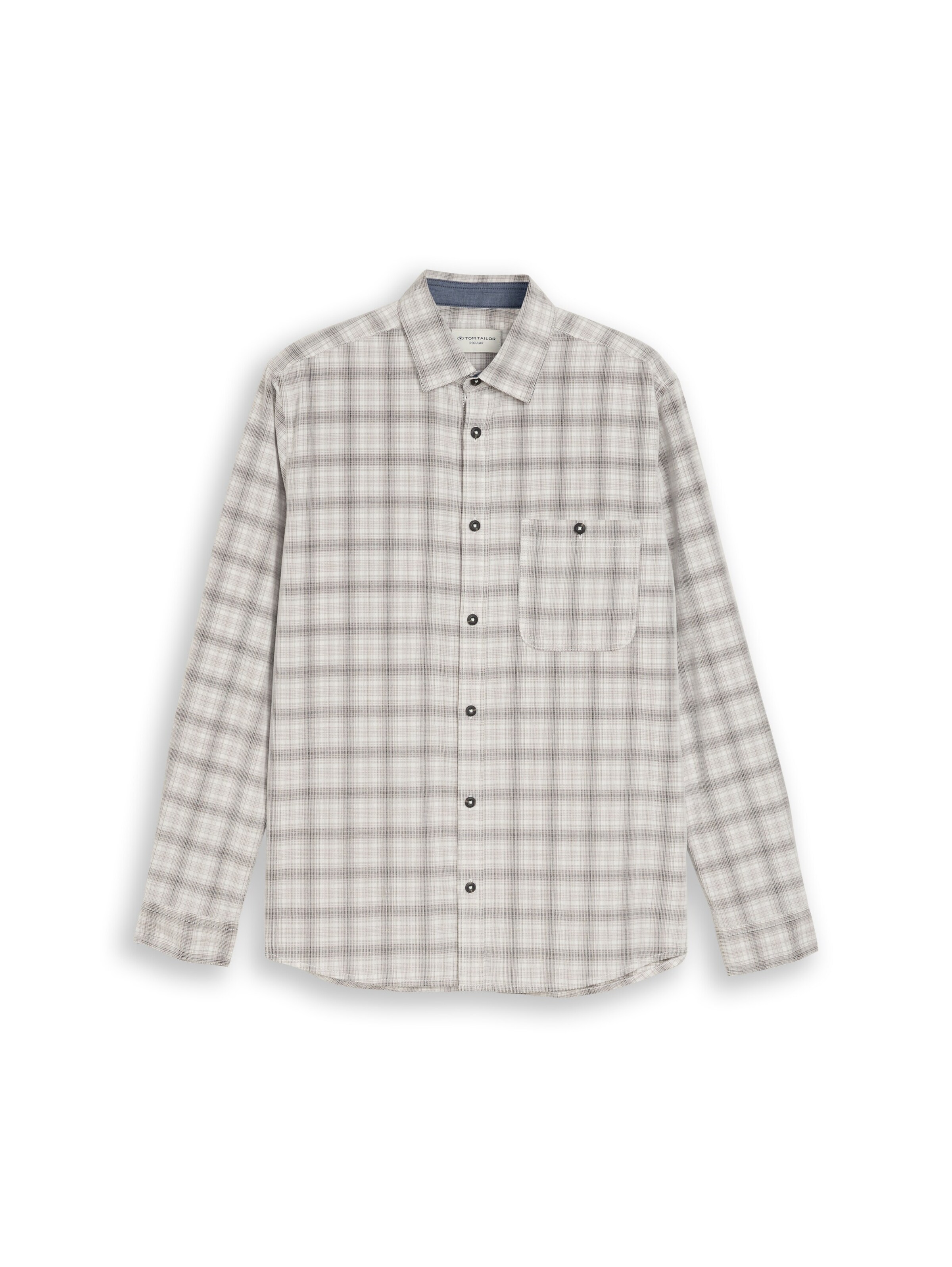 TOM TAILOR Button Up Shirt in White: front