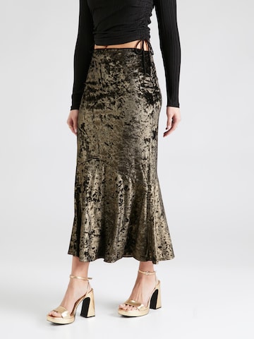 TOPSHOP Skirt in Gold: front