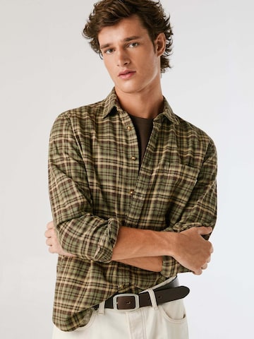 Pepe Jeans Regular fit Button Up Shirt 'Crownley' in Green