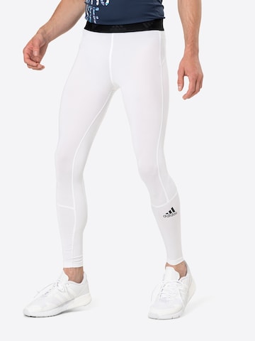 ADIDAS PERFORMANCE Sporthose 'Techfit' in Weiß: front