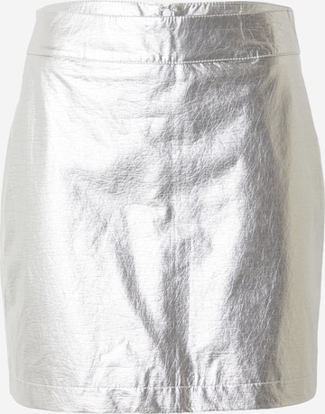Gina Tricot Skirt in Silver: front