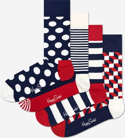 Șosete Happy Socks pe bleumarin / roșu / alb, Vizualizare produs
