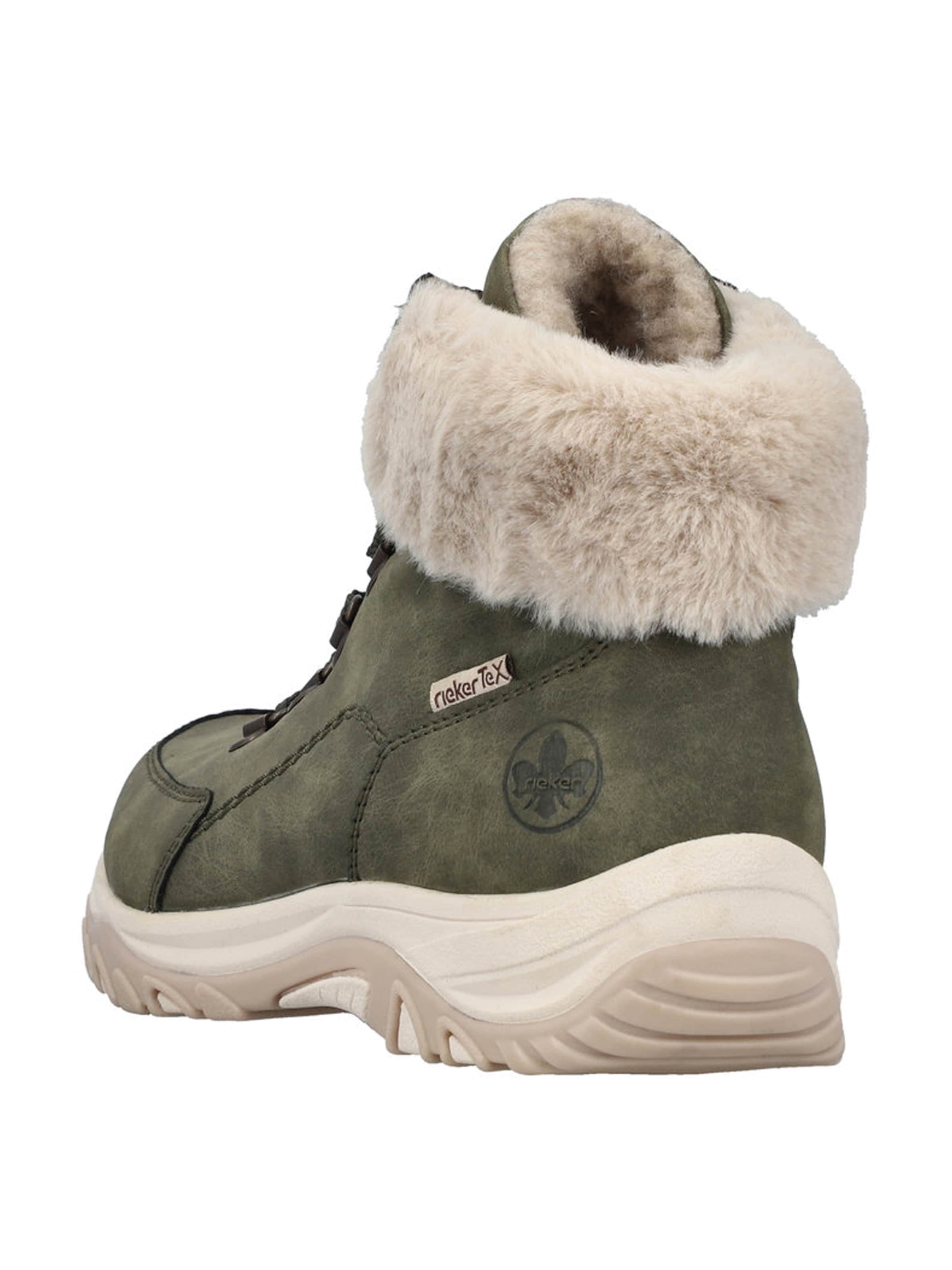 Rieker Schnürstiefelette in Grün
