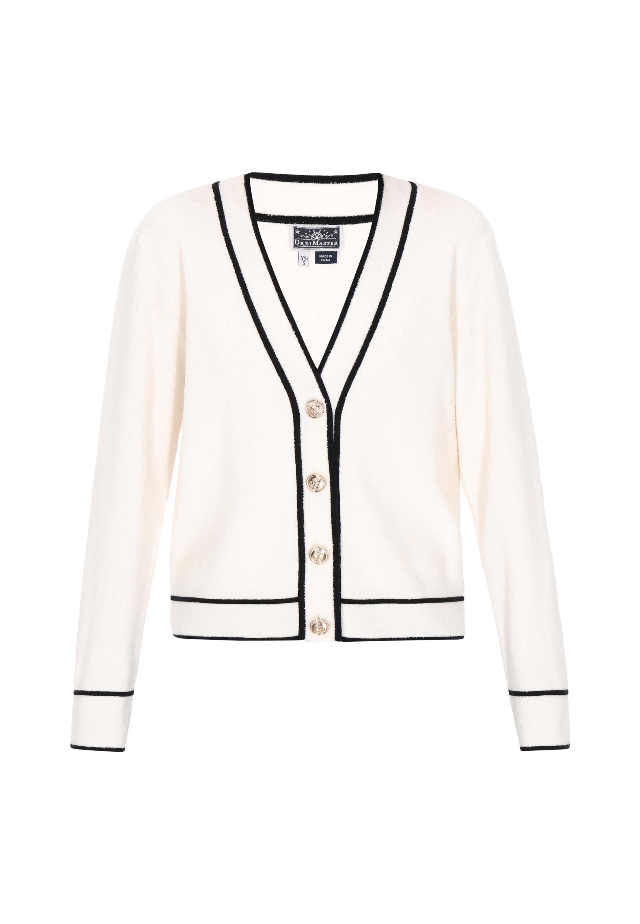 Cardigan DreiMaster Maritim en blanc : devant