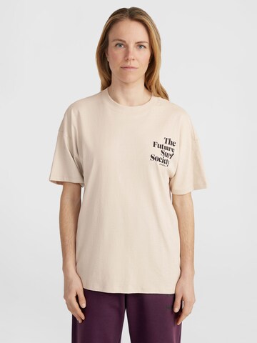 T-shirt ' The Future Surf Society ' O'NEILL en beige : devant