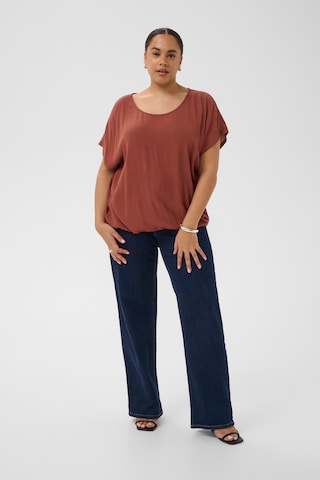 KAFFE CURVE Bluza | rjava barva
