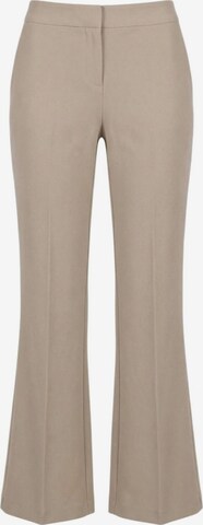 I AM Trousers with creases 'Pantaloni Svasati PE26100' in Beige: front