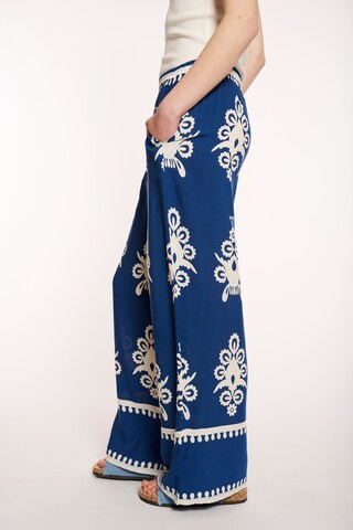 Hailys Wide Leg Hose in Blau