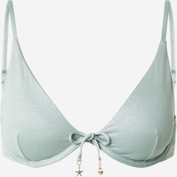 zaļš HOLLISTER T-krekla Bikini augšdaļa: no priekšpuses