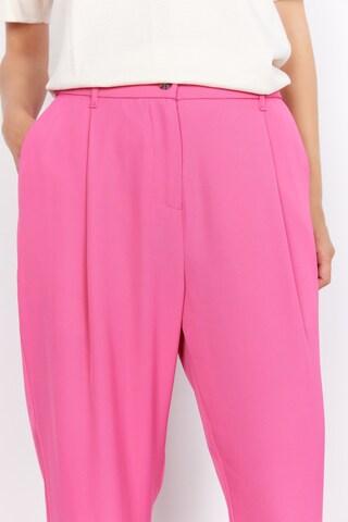 Soyaconcept Loose fit Pleat-front trousers 'Gabi' in Pink