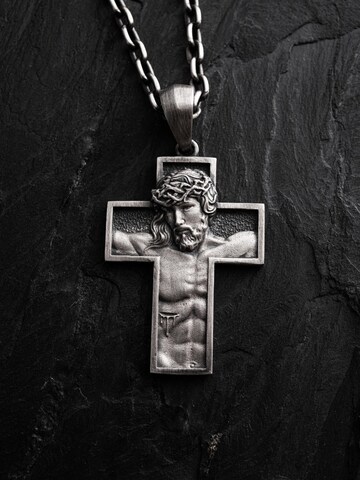 REYTEL - Pingente 'REDEMPTION. JESUS CHRIST' em prata