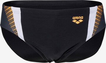 ARENA Athletic Swim Trunks 'Threefold' in Black: front