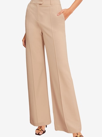 Wide Leg Pantalon à plis Friends Like These en beige : devant