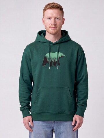 Felpa 'Waldbär' di Watapparel in verde: frontale