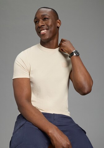 DELMAO Shirt in Beige: front