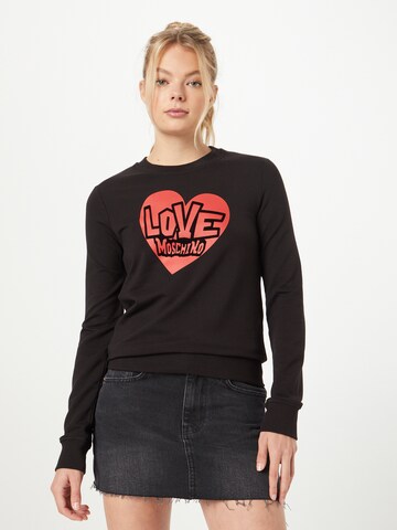 Sweat-shirt Love Moschino en noir : devant