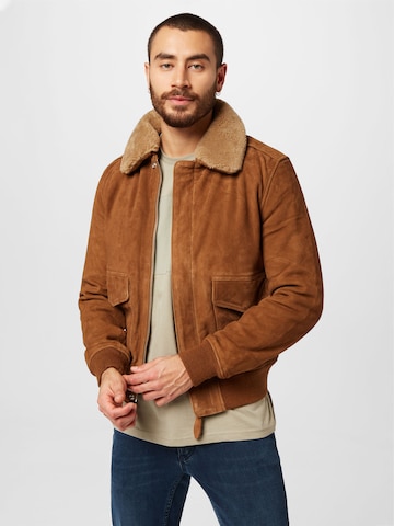 Schott NYCPrijelazna jakna - smeđa boja: prednji dio