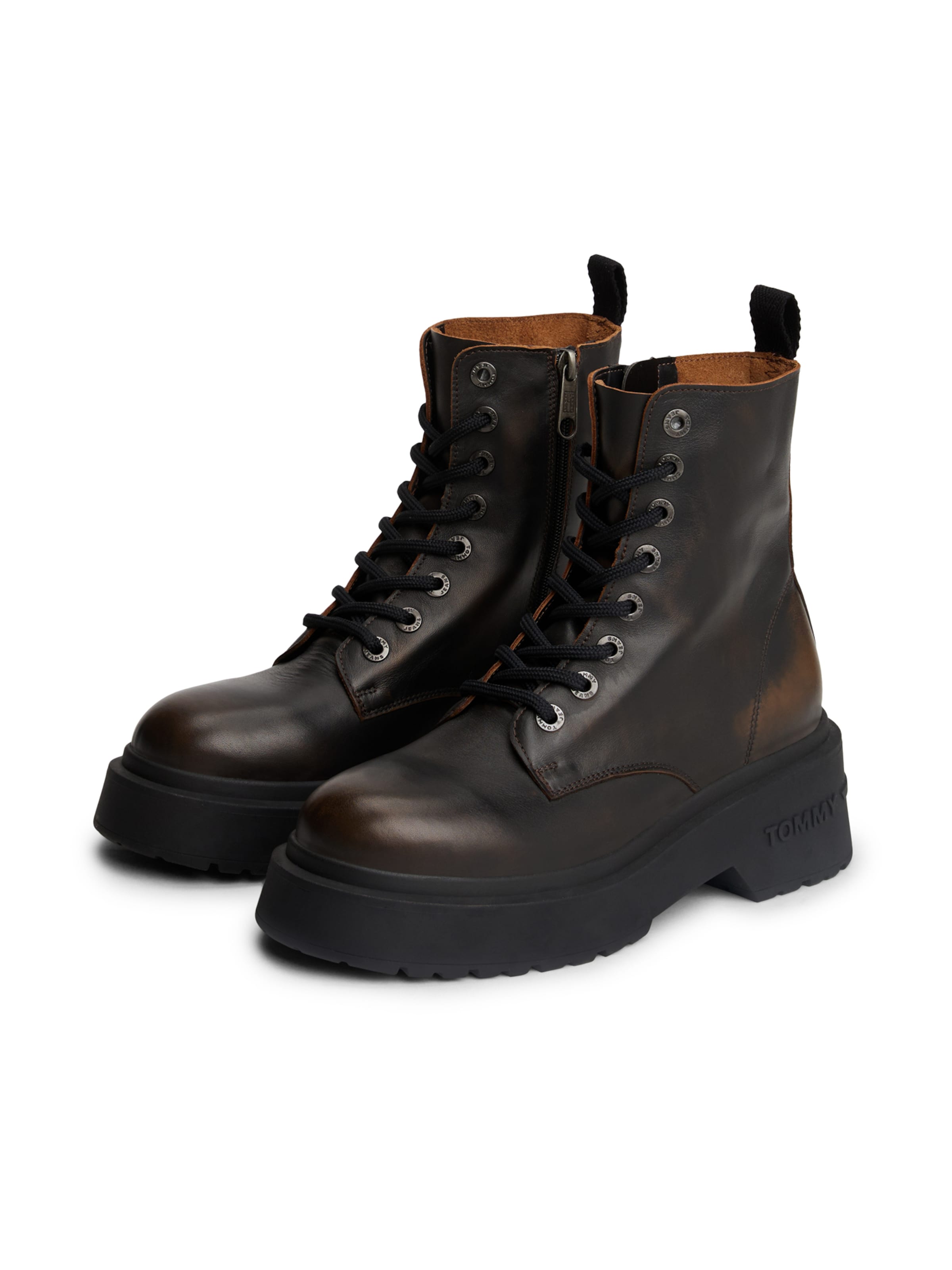 Bottines à lacets Tommy Jeans en marron